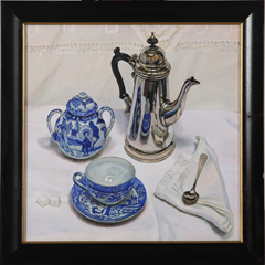 Still life with Japanese porcelain