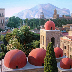 View over S. Giovanni degli Eremiti, Palermo