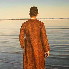 Young man on the shore