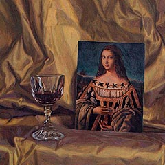 Still life with Lucrezia Borgia and crystal glass