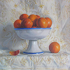 Still life with oranges